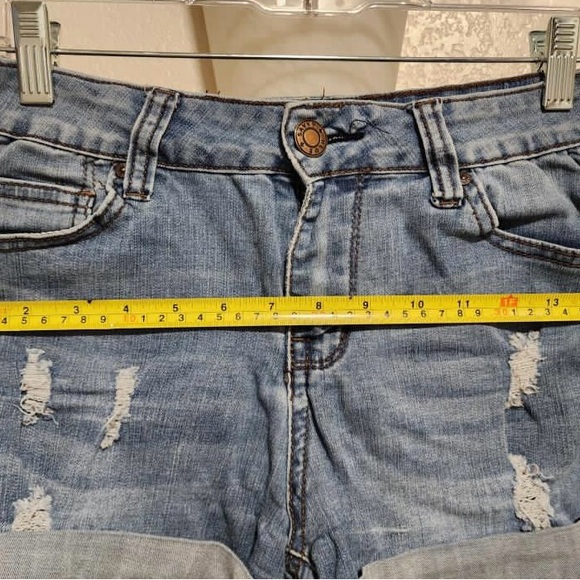 Denim Distressed Shorts - Blue Savy - Size 5/27 - Picture 8 of 14